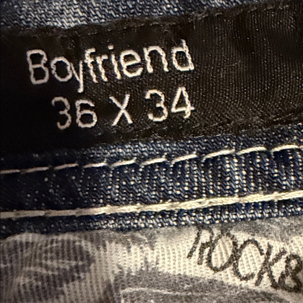 Rock & Roll Cowgirl Boot Cut Blue Jeans - Picture 3 of 4